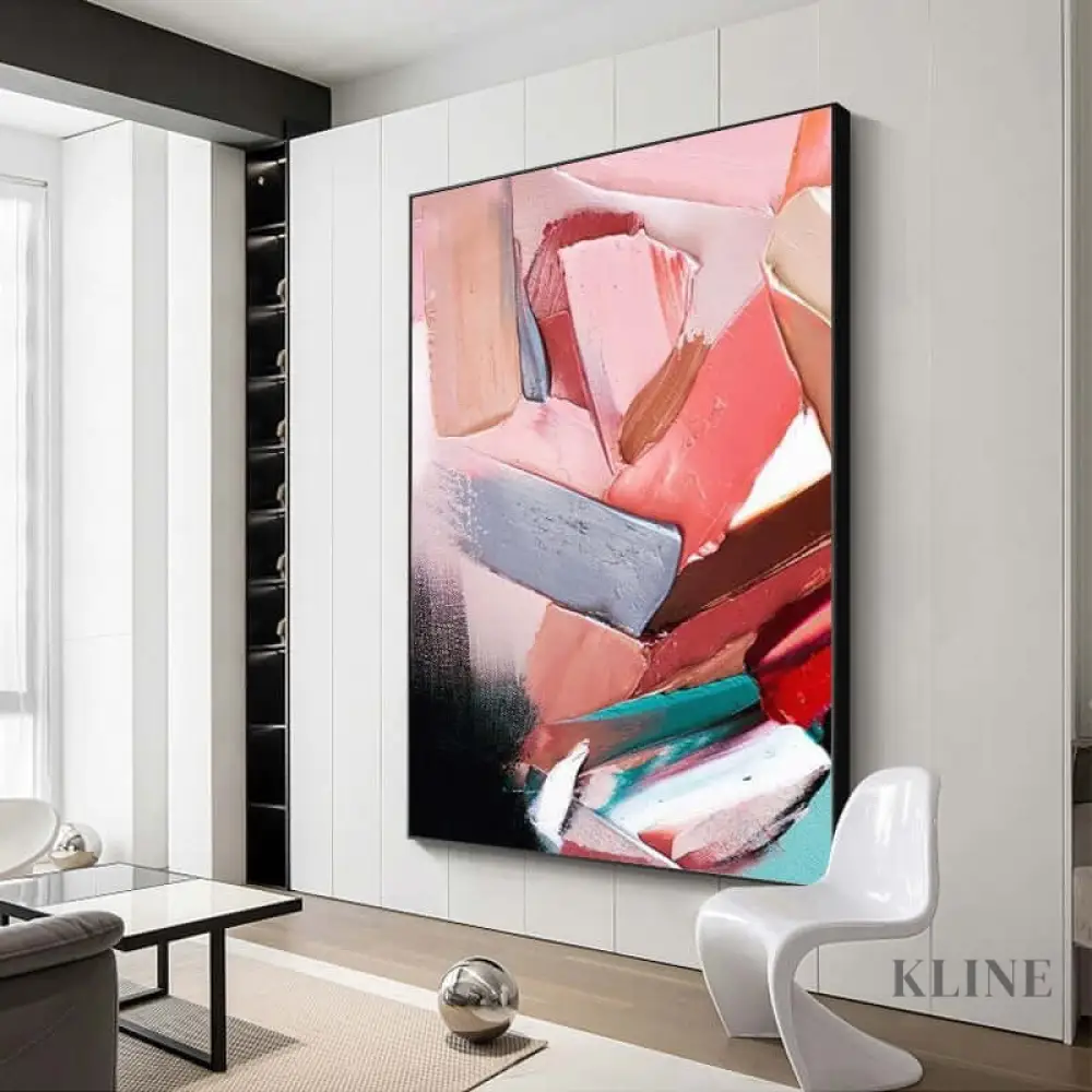 Multicolored Heavy Textured Wall Art - Image 3